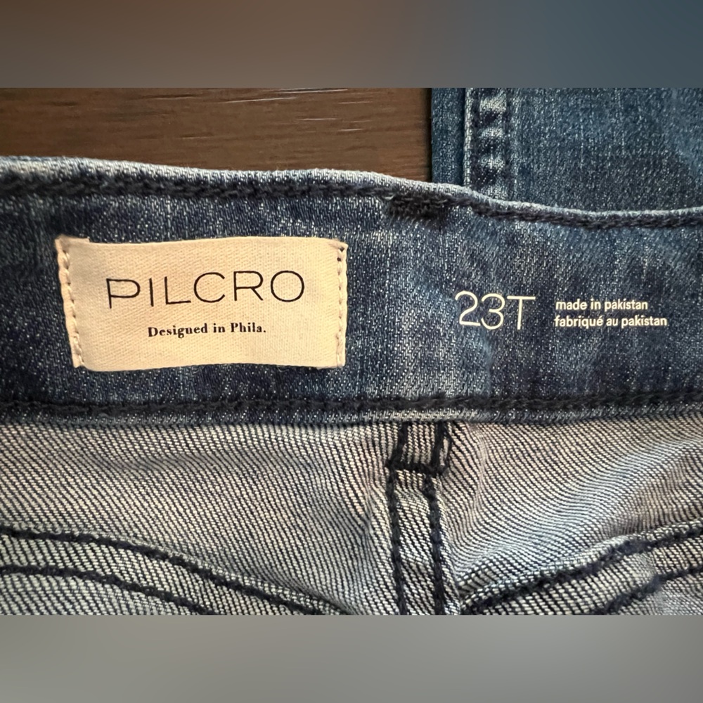 Anthropologie NWT 23 T Reworked High Rise Cropped Flare Pilcro Jeans - Blue! - Picture 4 of 12